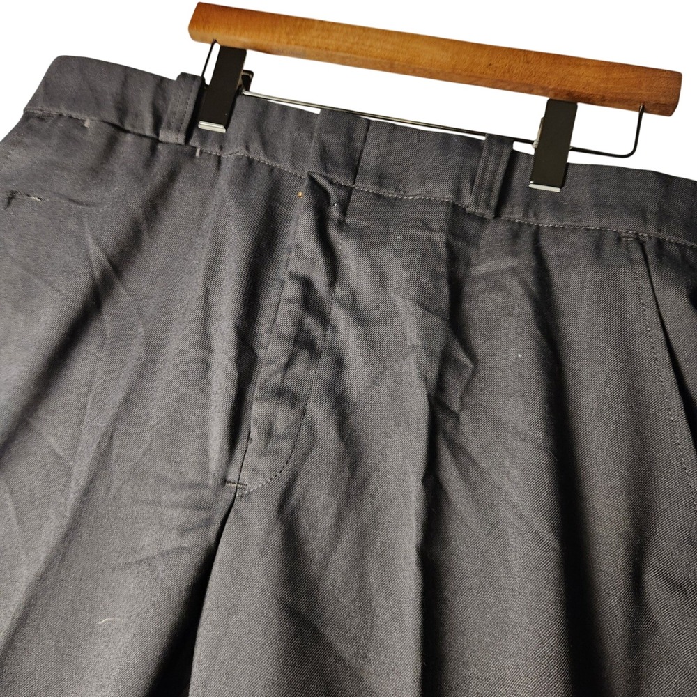Cool-Flex Pants Mens 38x29 Gray Flat Front Straight Leg Trousers